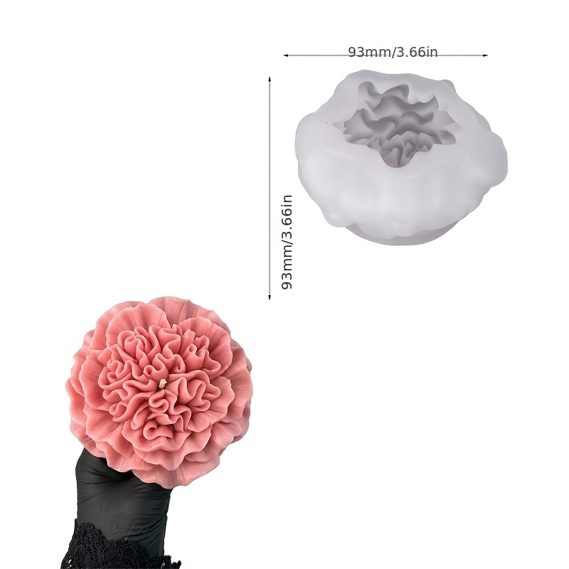 TEMU Resin Silicone Mold For Carnations, Flowers, Candles, Silicone Molds For Home Desktop Atmosphere Decoration, Candle Flower Basket Molds, Holiday