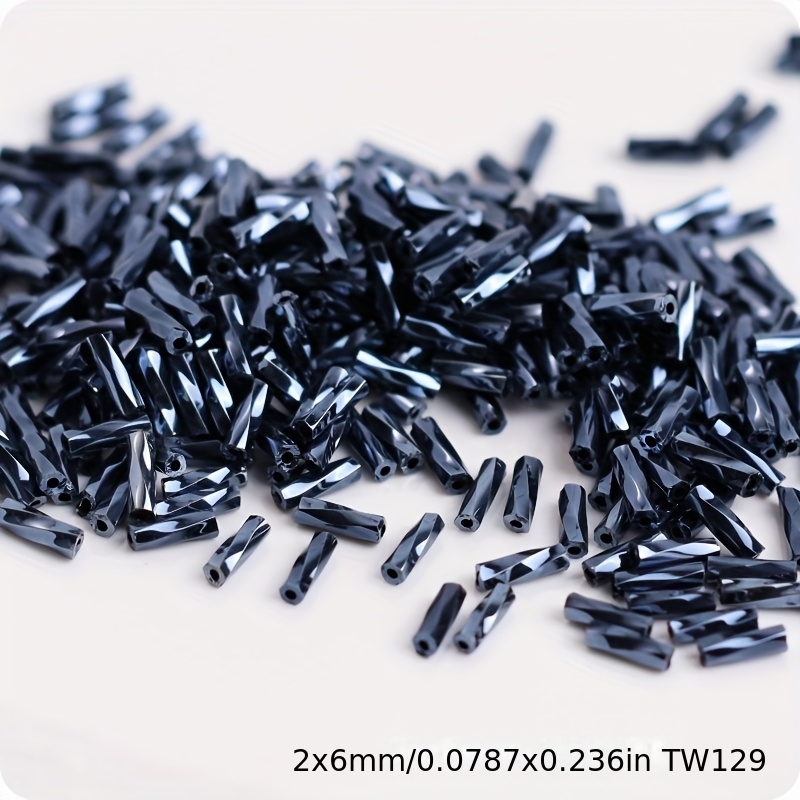 Silvery-filled Glass Twisted Tube Beads, 288pcs for DIY Jewelry Making
