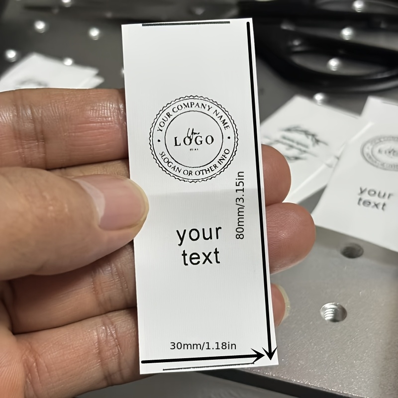 TEMU 36pcs Custom Personalized Text And Image Labels, Personalized Name And Address Customization, Suitable For Clothing Store Label Head Patch Bag