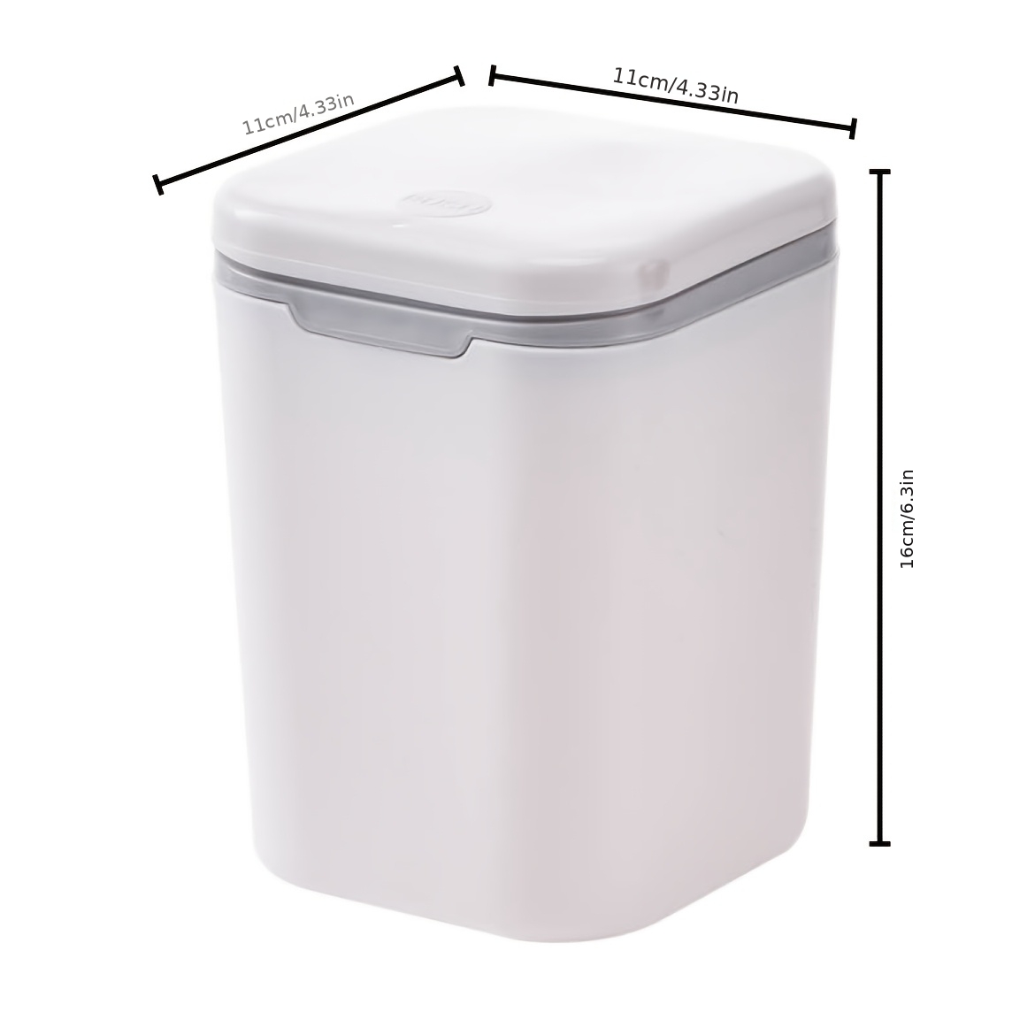 Simple Desktop Mini Trash Can With Lid, Creative Press-type Waste Bin For Living Room And Office Cleaning & Storage
