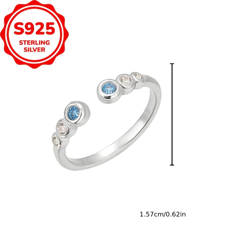 Women's S925 Sterling Silver Colorful Bubble Adjustable Toe Ring