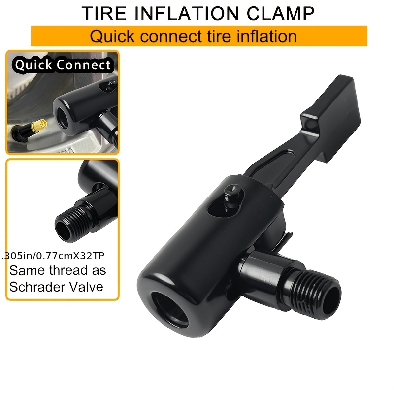 TEMU Inflador de neumáticos para coche, inflador de conversión de , inflador de motocicleta, inflador de bicicleta, cabezal de inflado universal,