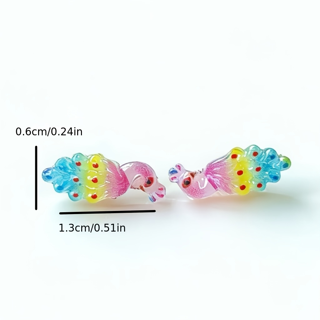 Cute Cartoon Luminous PeaRooster Stud Earrings for Women