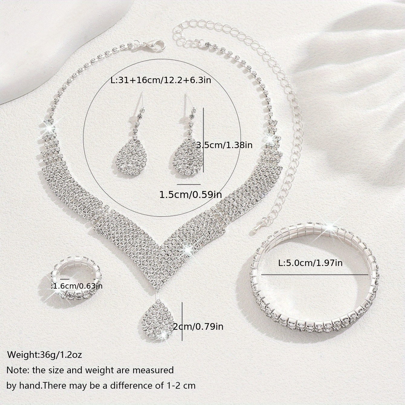 5pcs Evening Clutch Bag and Jewelry Set Rhinestone Shiny Dinner Clutch Purse Handheld Crossbody Lady'S Wedding Dance Vacation Party Match with Classic Elegant Necklace Earrings Bracelet Ring, Clutch Bags for Women Elegant, Elegant Evening Clutch