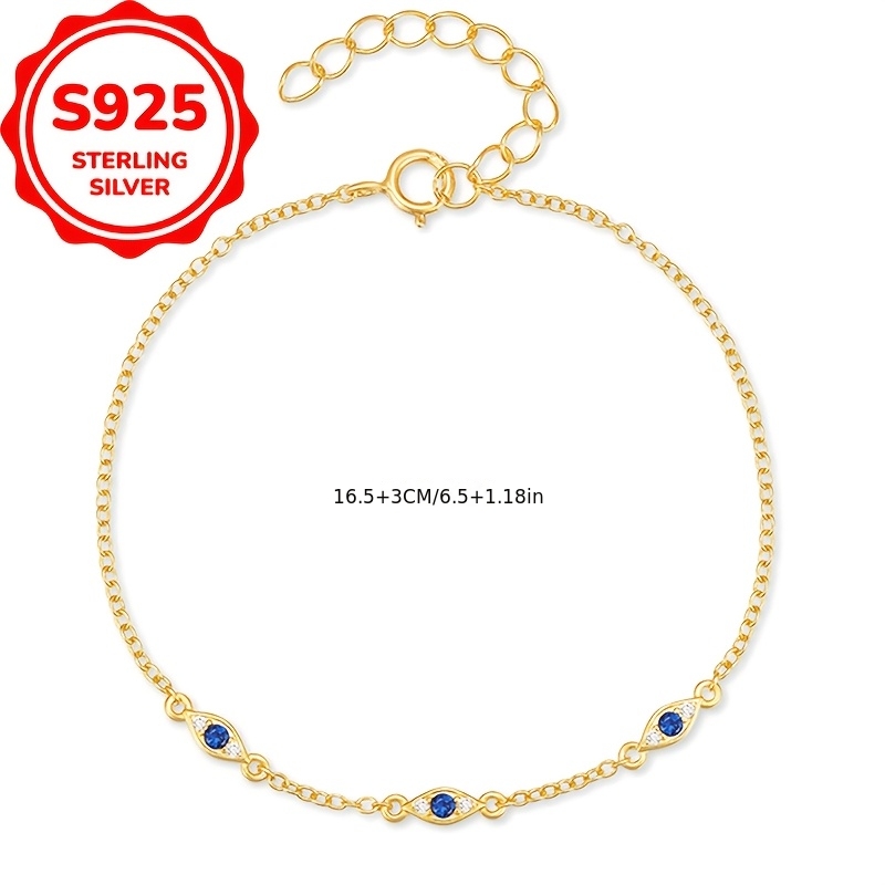 Women's Minimalist Evil Eye Bracelet, Elegant Gift