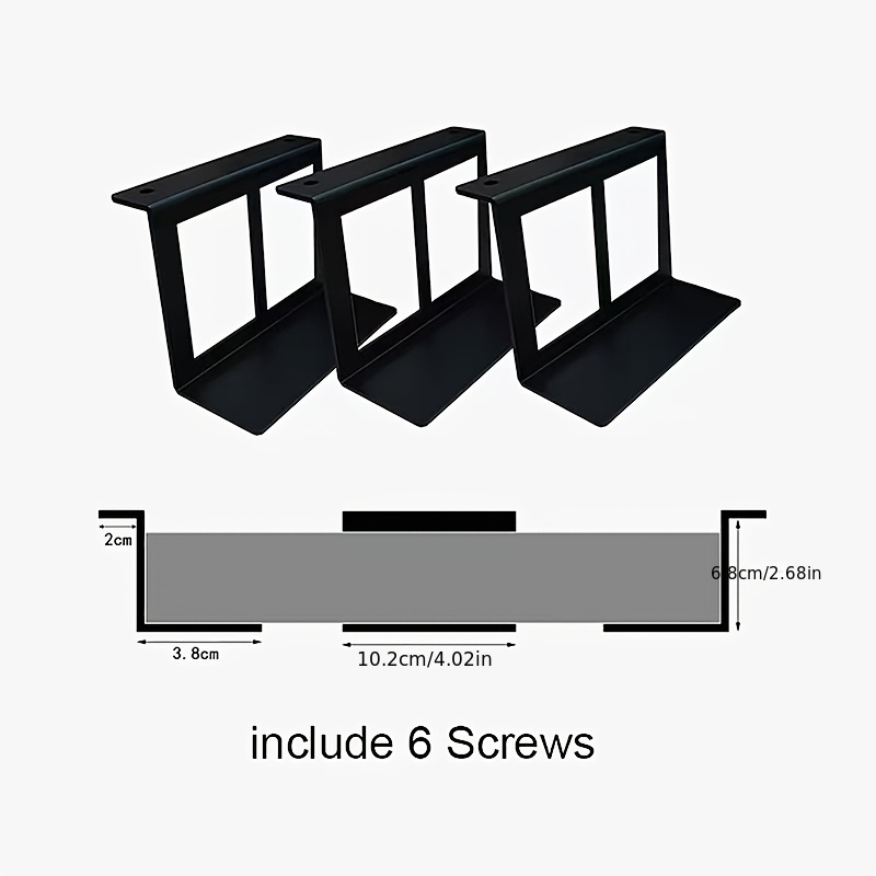 TEMU An Under-desk Laptop Stand Set With Screws, Suitable For 2.68-inch Laptops, Macbook Storage Tray, Laptop Extension Accessory, With A Durable