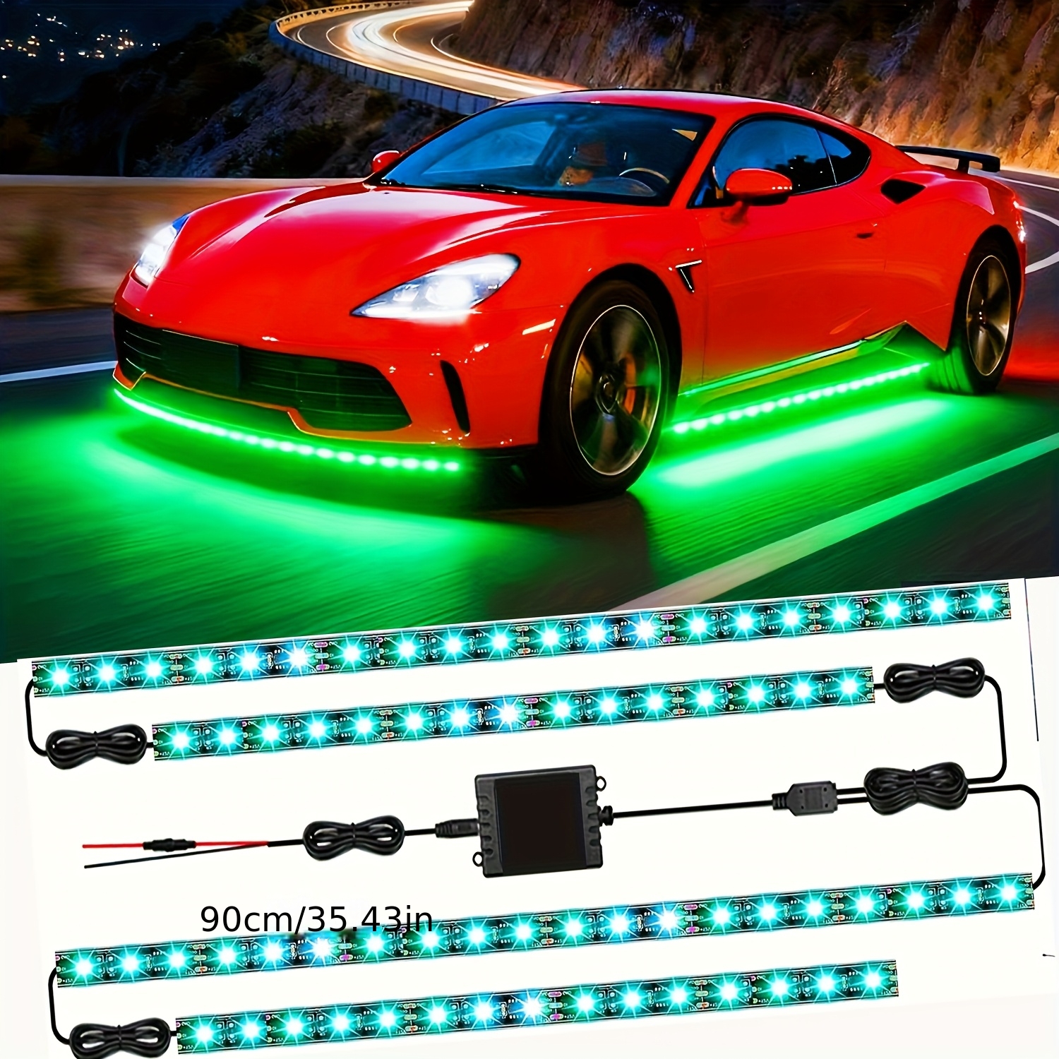 TEMU Rock Lights For Trucks, Rgb Led Rock Lights Kit With, Cool Car Accessories, Interesting Christmas Atmosphere Lights, Multicolor Cars Underglow,