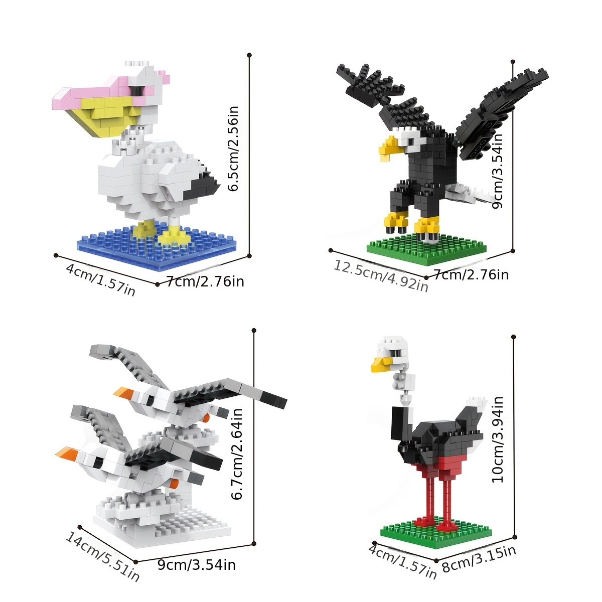 Handmade DIY Building Block Toy, Flying Bird Series