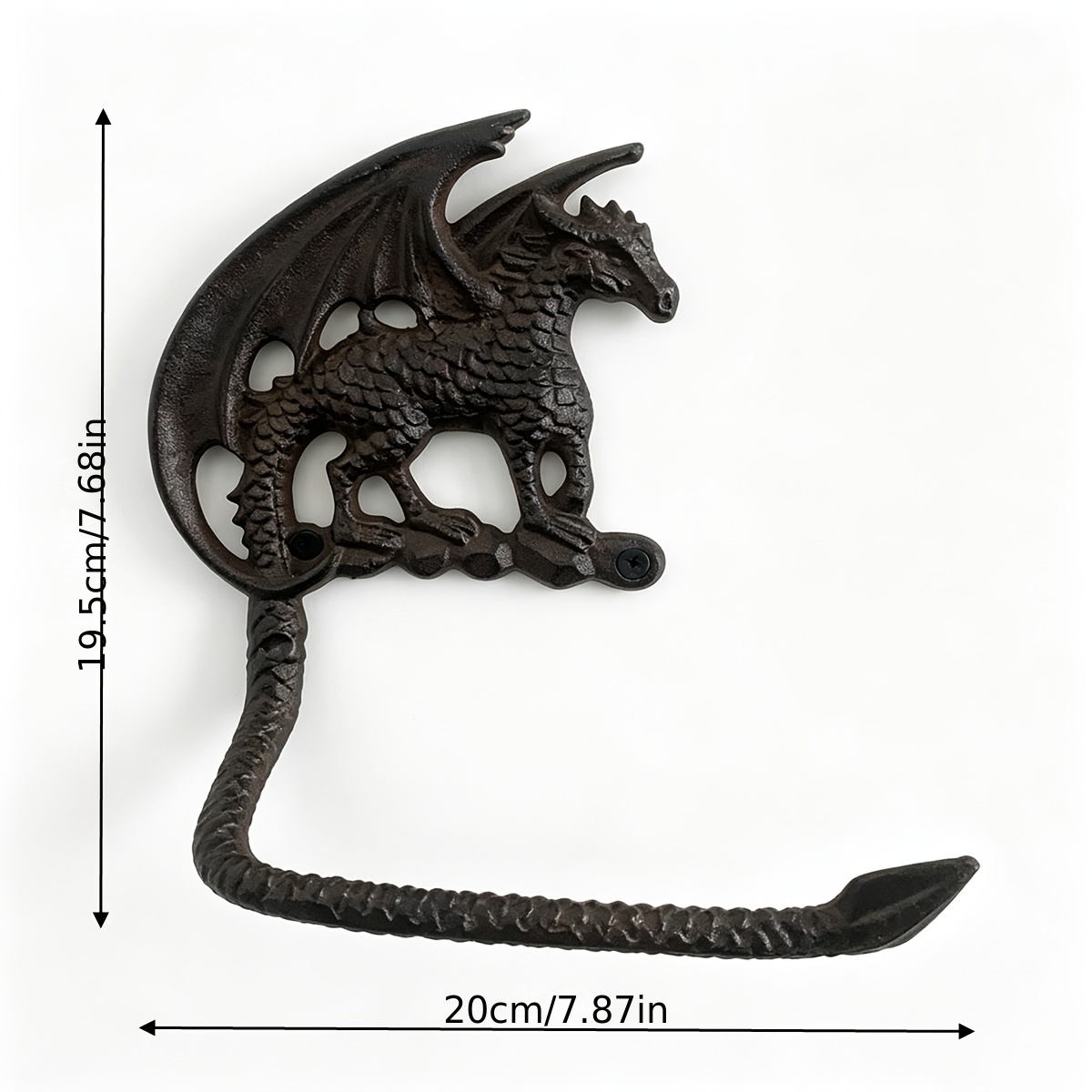 TEMU Cast Toilet Paper Holder, Vintage Gothic Wall Mounted Bathroom Tissue Roll Holder