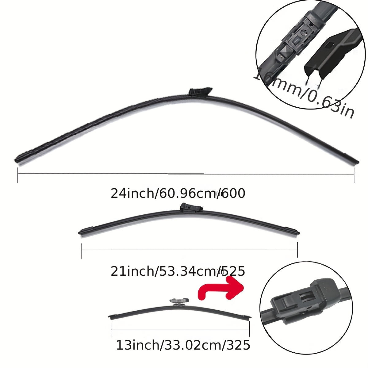 Replacement Windshield Wiper And Rear Wiper Kit Suitable For , , , And