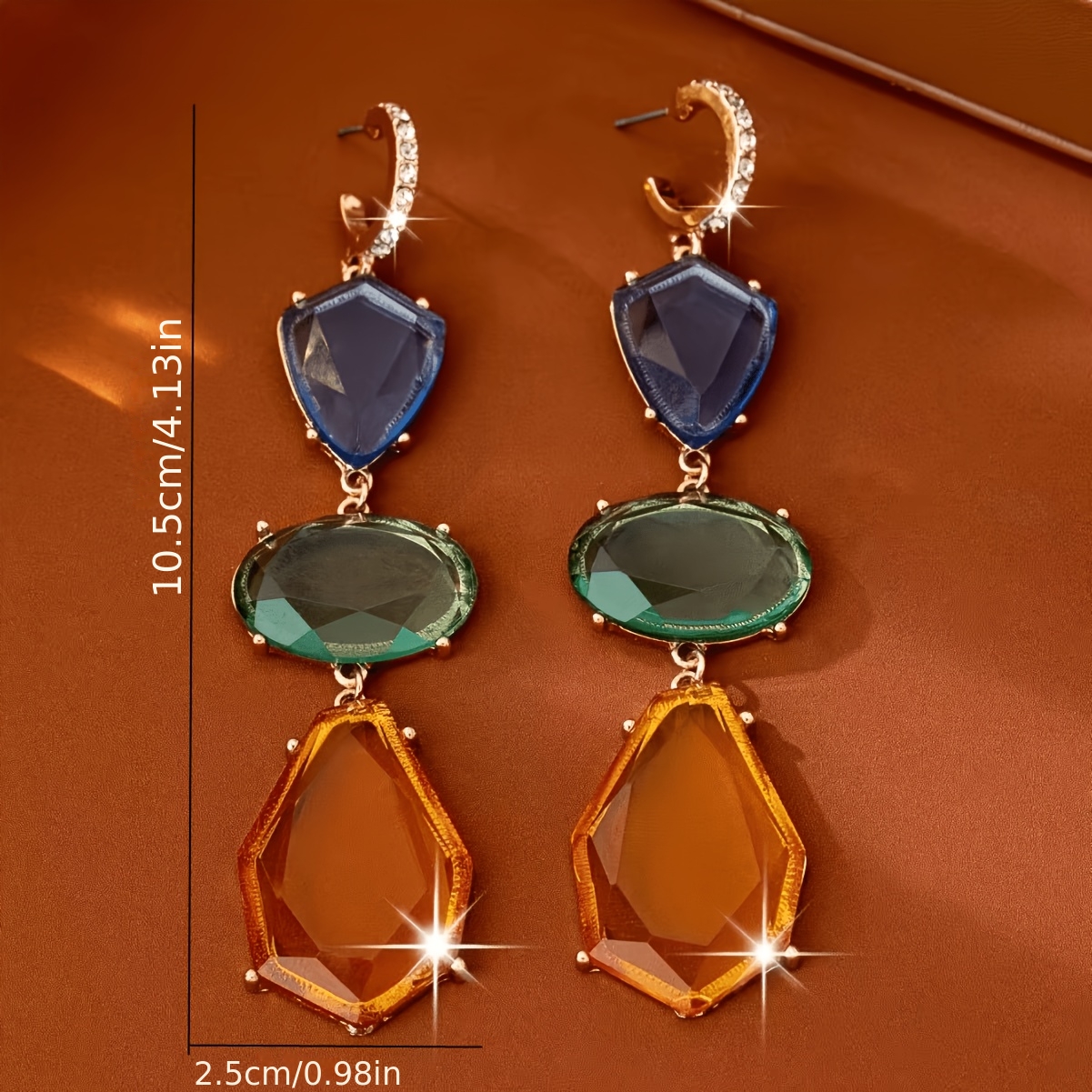 Western Style Individual Light Luxury Retro Long Design Earrings
