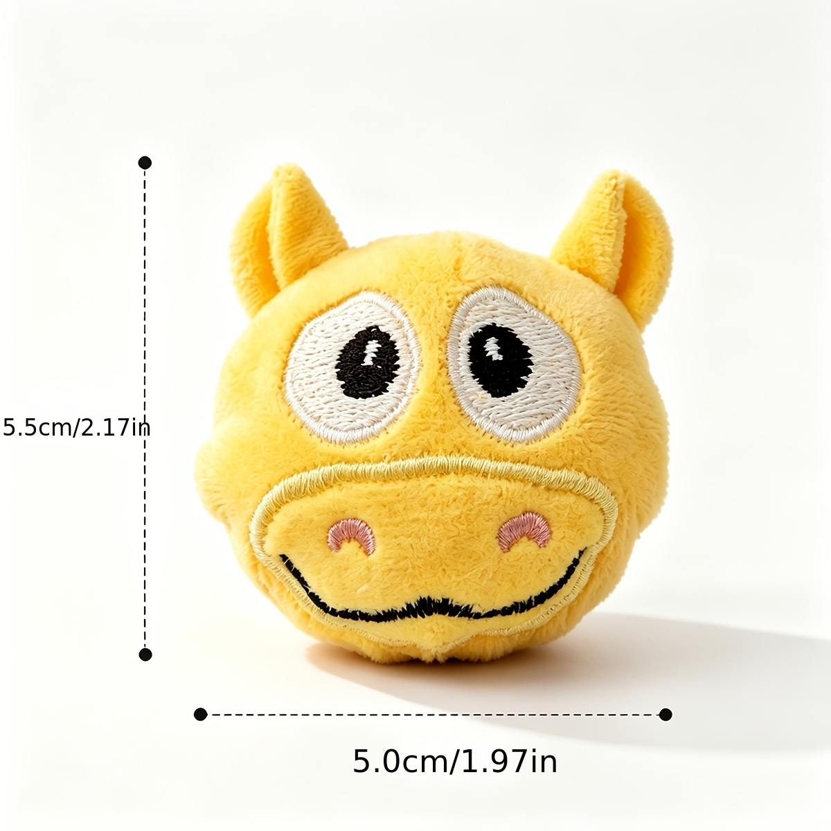 TEMU 1 Balle Jouet Interactive Rebondissante et Couineuse Jaune pour Animaux de Compagnie, un Jouet Ludique pour Chiens et Chats pour Soulager