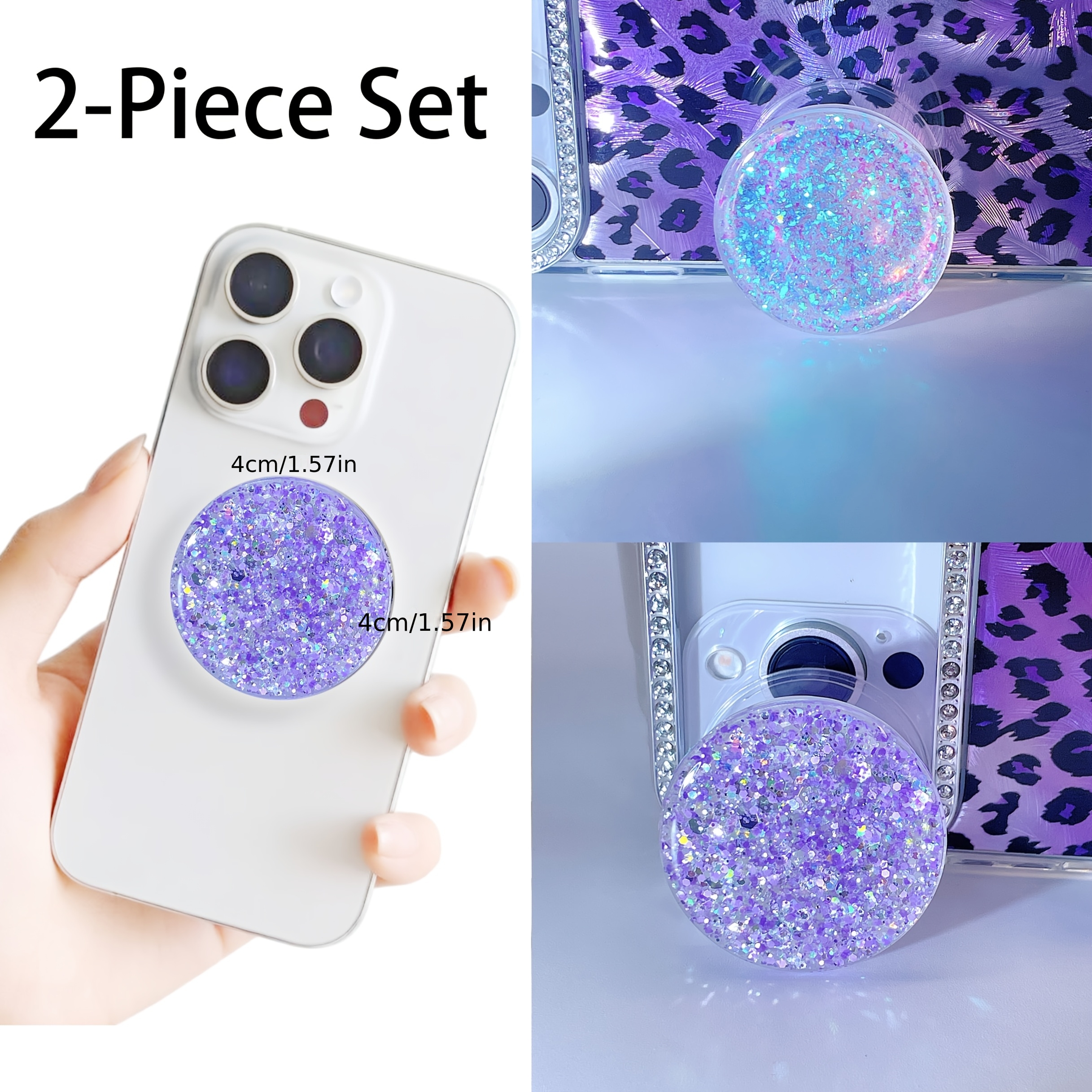 TEMU ["Ensemble de 2"] Support Téléphone de Beauté Réglable à 360°, Support Téléphone, Compatible avec Tous les Smartphones, Support Téléphone
