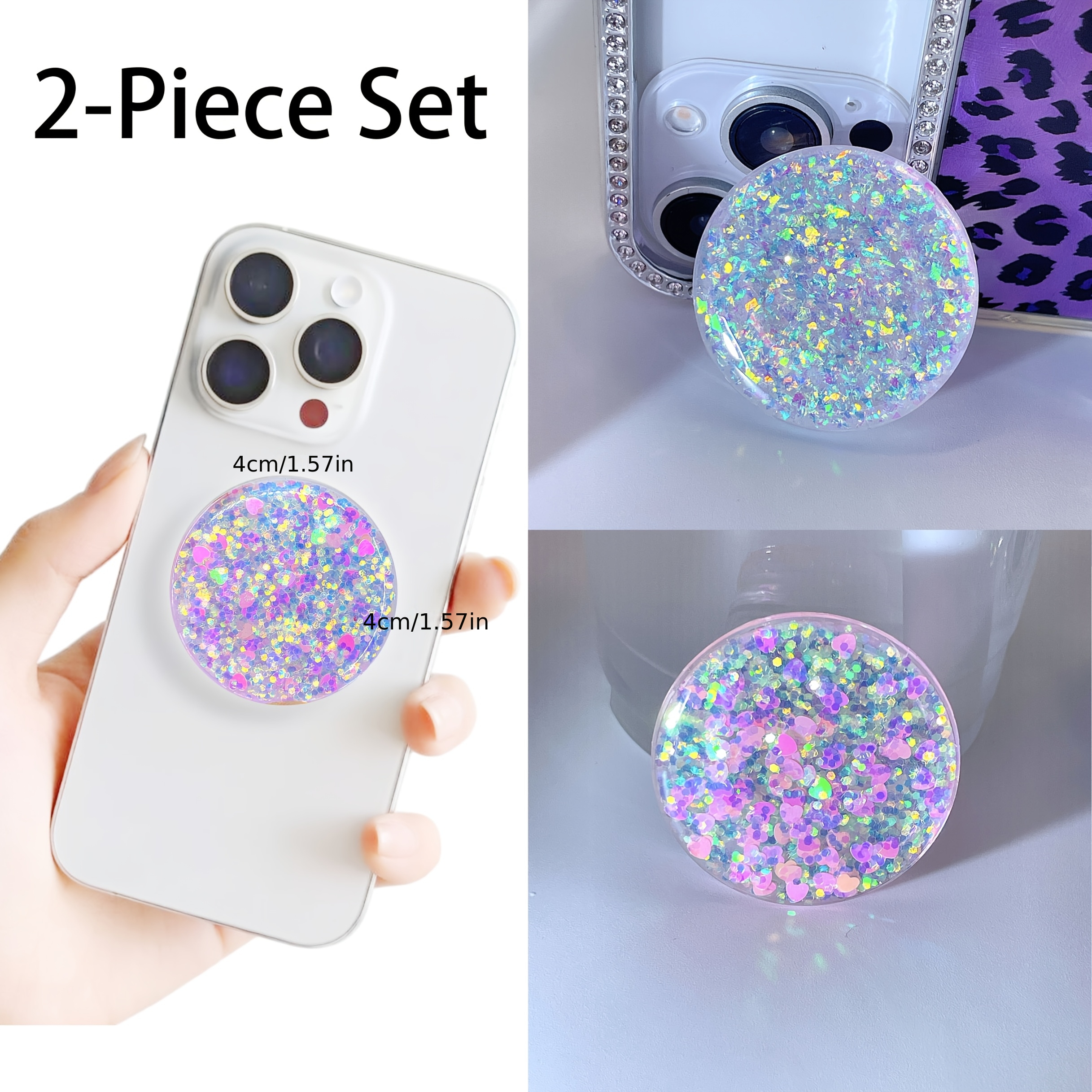 TEMU ["Ensemble de 2"] Support Téléphone de Beauté Réglable à 360°, Support Téléphone, Compatible avec Tous les Smartphones, Support Téléphone