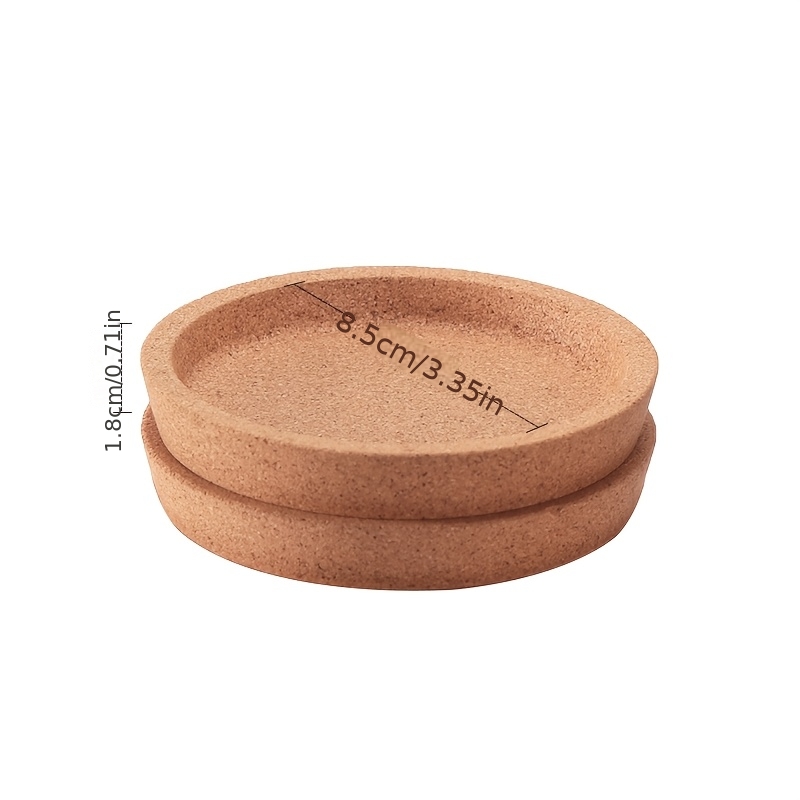 E-shop 2er-Pack Kork Untersetzer - 10,3 cm (4.05 Inch) für die meisten Arten von Tassen - Schützen Sie Ihren Tisch vor einem Flüssigkeitsring