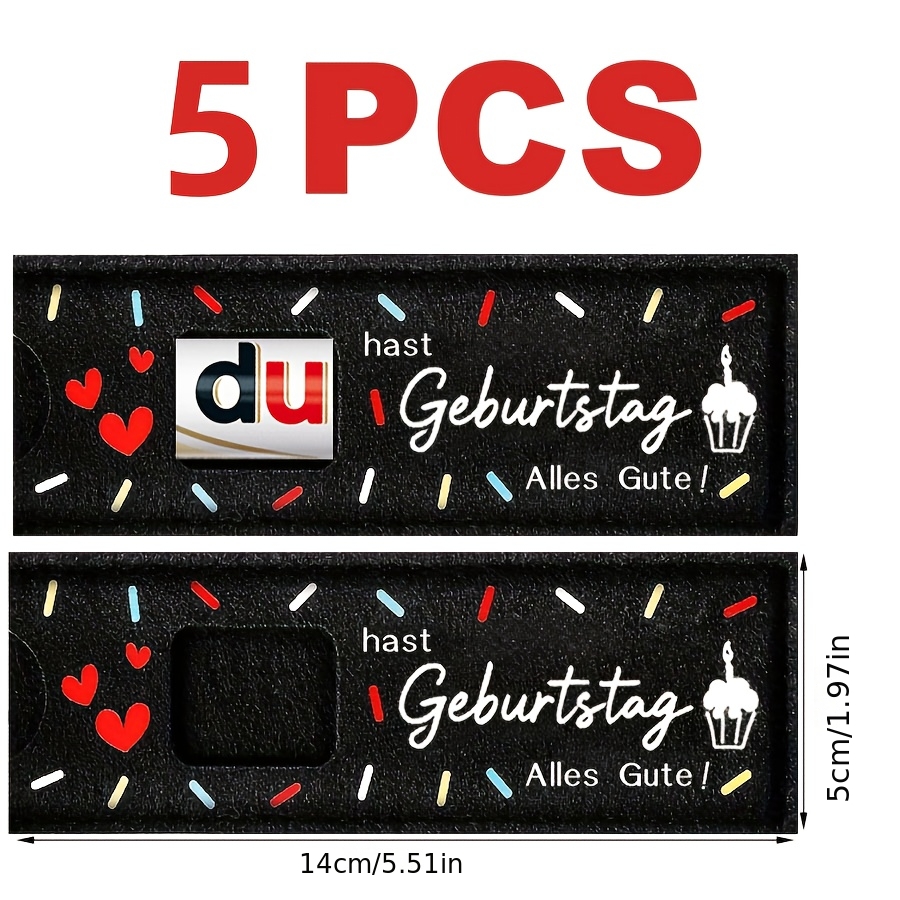TEMU 5/10 Felt Gift Bags, German " Geburtstag Alles Gute!" Felt Gift Box, Suitable For Birthday Gifts For Family, Colleagues (excluding Chocolate)