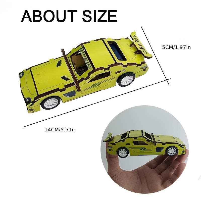 Wooden SuperCar Model Car Kits, DIY Collectibles