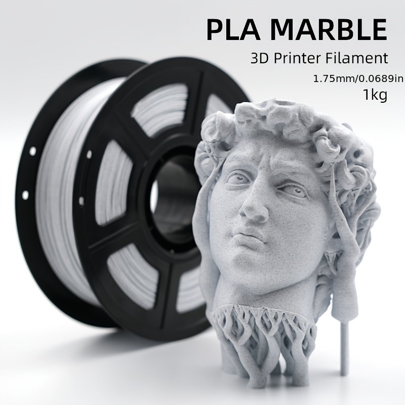1kg Colorvision Pla Marble 3d Printer Filament | 1.75mm Diameter, Realistic Marble And Granite End, Compatible With 99% Fdm 3d Printers, Wound Spool