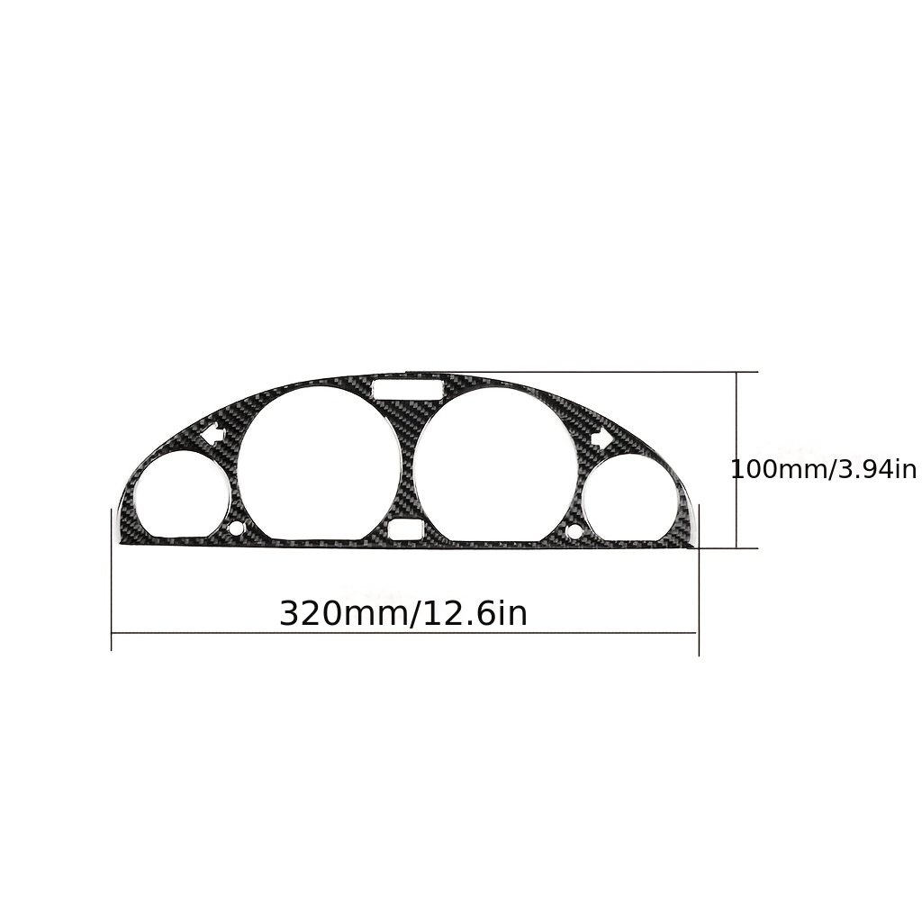 TEMU Pegatina decorativa de lujo de fibra de carbono para salpicadero y mostrador, para BMW E46 1998-2005