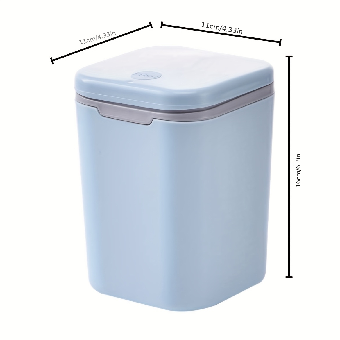 Simple Desktop Mini Trash Can With Lid, Creative Press-type Waste Bin For Living Room And Office Cleaning & Storage