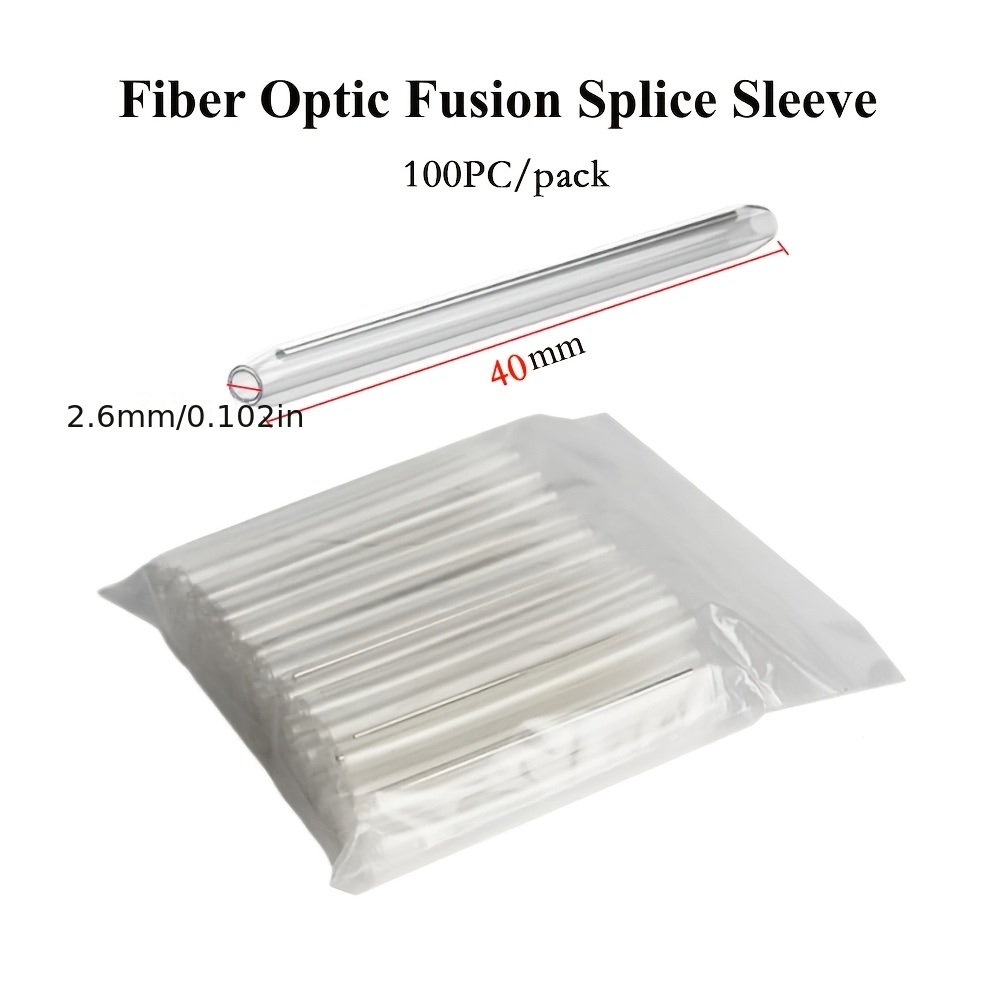 TEMU Confezione da 100 tubi termoretraibili in PE da 40 mm, guaina di protezione per cavi fibra ,6 mm, per costruzioni telecomunicazioni