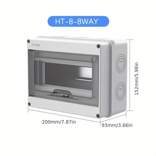 1pc distribution protection box abs plastic distribution cabinet with transparent window and din rail 5 way circuit breaker distribution box suitable for indoor electrical installation industrial and