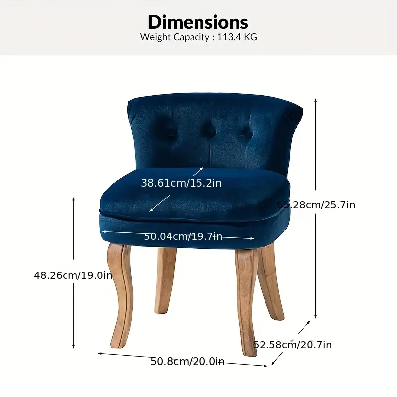 navy velvet vanity stool low back modern upholstered makeup - Temu navy velvet vanity stool low back modern upholstered makeup - Temu