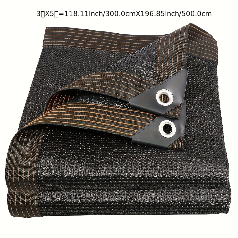 Black Sunshade Net, 90% Shading Rate With Complimentary Convenient Lanyard. High-density Material Is Lightweight And Durable, With Uv Protection. With Copper Design, Quickly Set Lawns And Event Ven