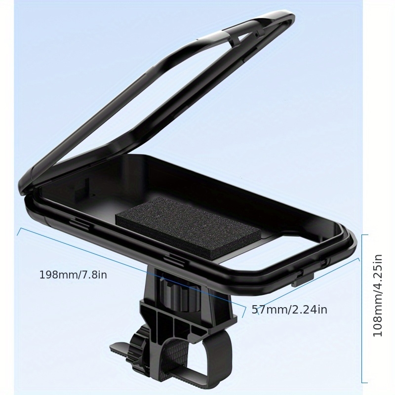 Image of 1 Set Phone Holder For Outdoor Cycling Navigation - Compatible With Bicycles, Motorcycles, And Electric Vehicles, Quick Release Bike Bag, Touch Screen Phone Case, Durable Abs Material