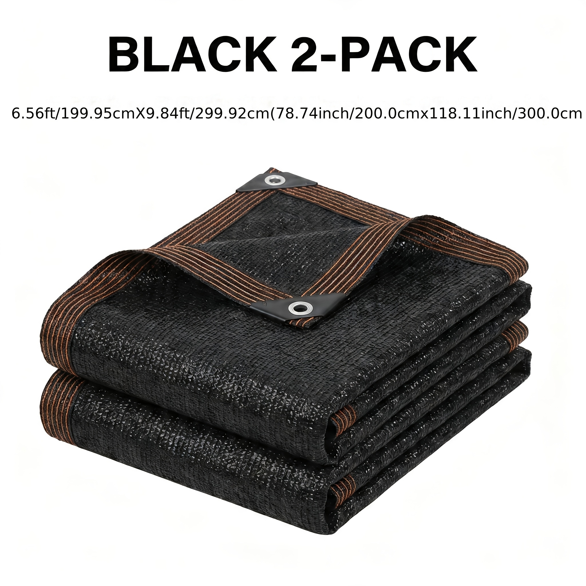 TEMU 2 Pack Shade Cloth Black & Shade Sail Outdoor Patio Garden Privacy Screen