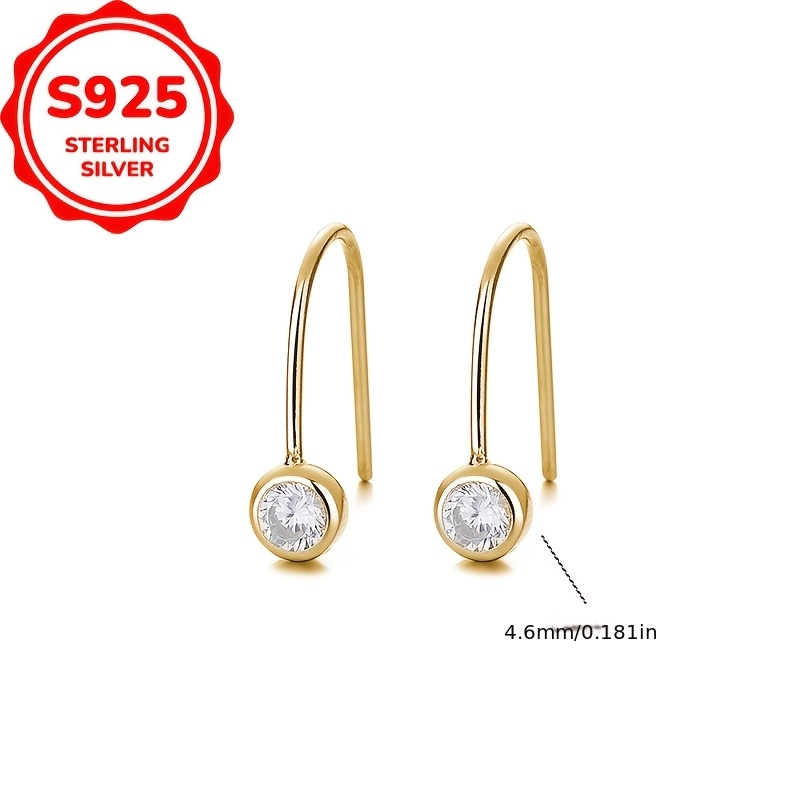S925 Silver Easy Arc Ear Hooks, Minimalist Daily Wear