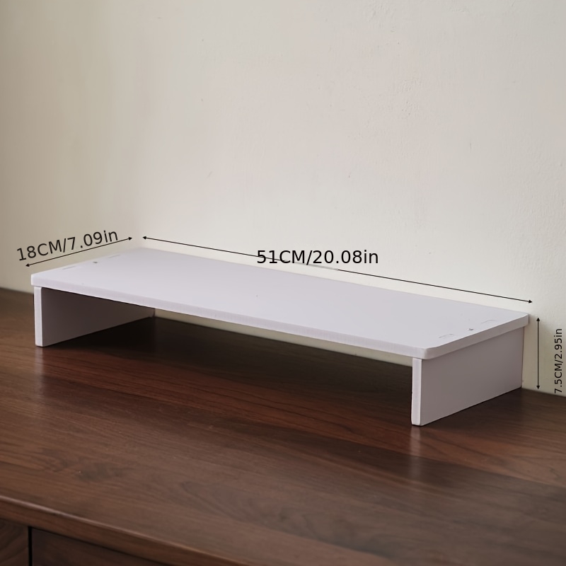 TEMU Desktop Computer Stand With Storage Box - Desk Organizer For Students, Suitable For Desktop Monitors & Laptops