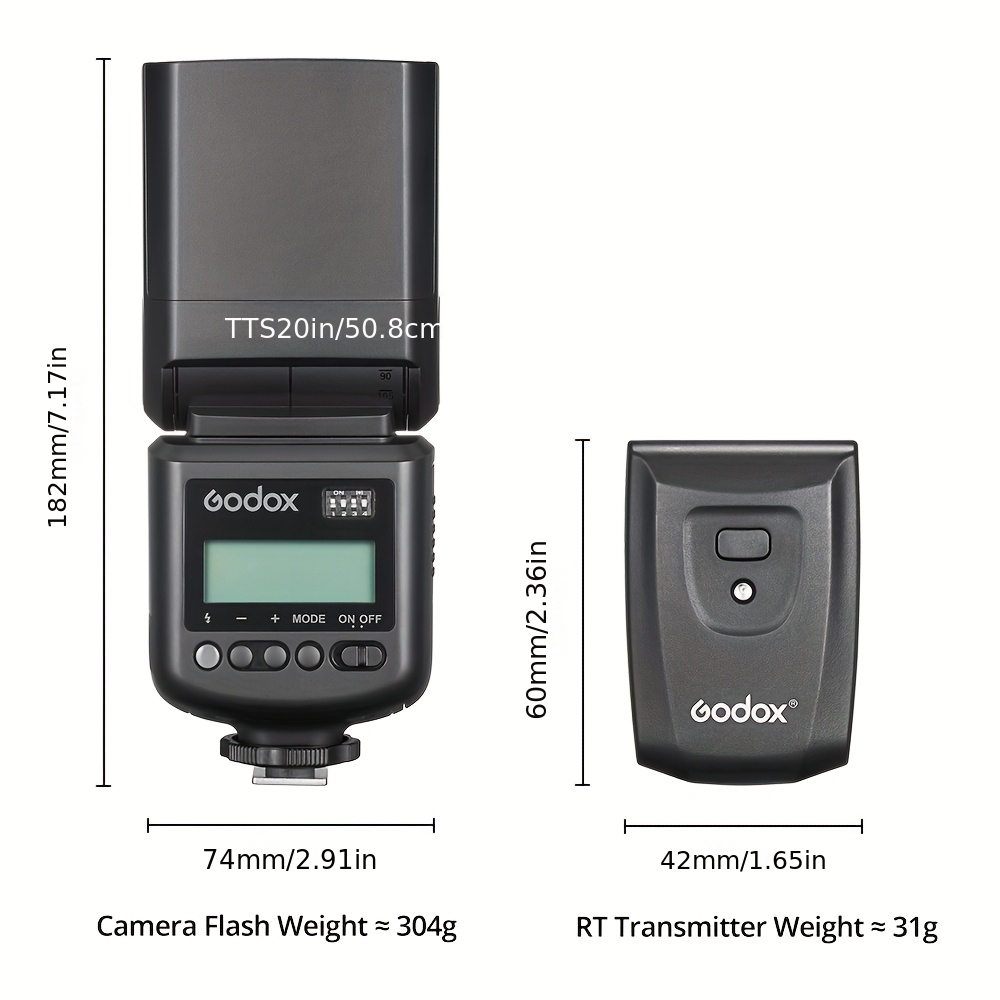  tt520 iii flash per fotocamera, ricevitore integrato e trasmettitore rt, modalità s1/s2, 8 di potenza, compatibile con fotocamere nikon pentax (tt520ii aggiornato) Dettagli dell'articolo 5