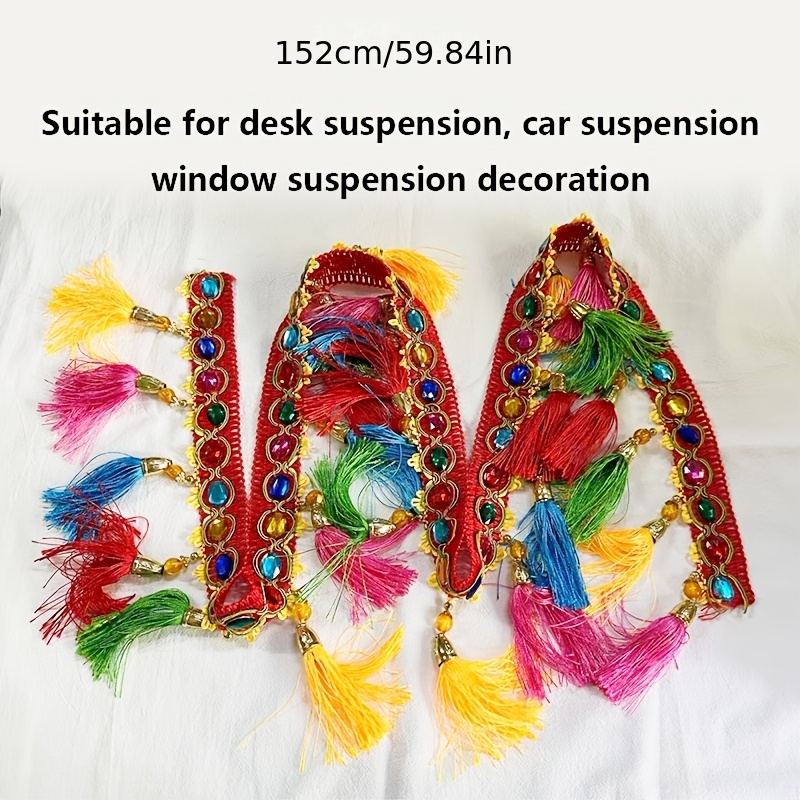 1pc Decorative Tassel Fringe Trim Lace For Curtains, Sofas, And Tablecloths - Durable Home Decor Ribbon