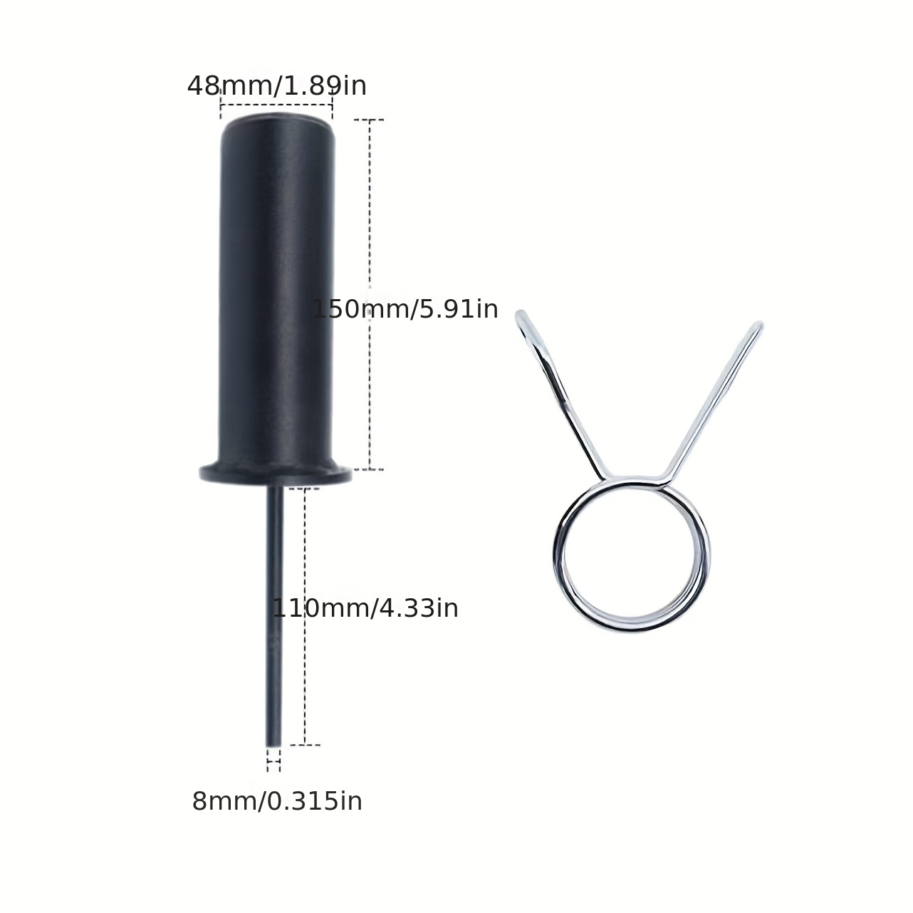E-shop Gegengewichtsstift-Stapelverlängerungsstifte für Kabeltürme Funktionstrainer, Zubehör für gewerbliche private Fitnessstudios, 8mm/10mm. Geeignet