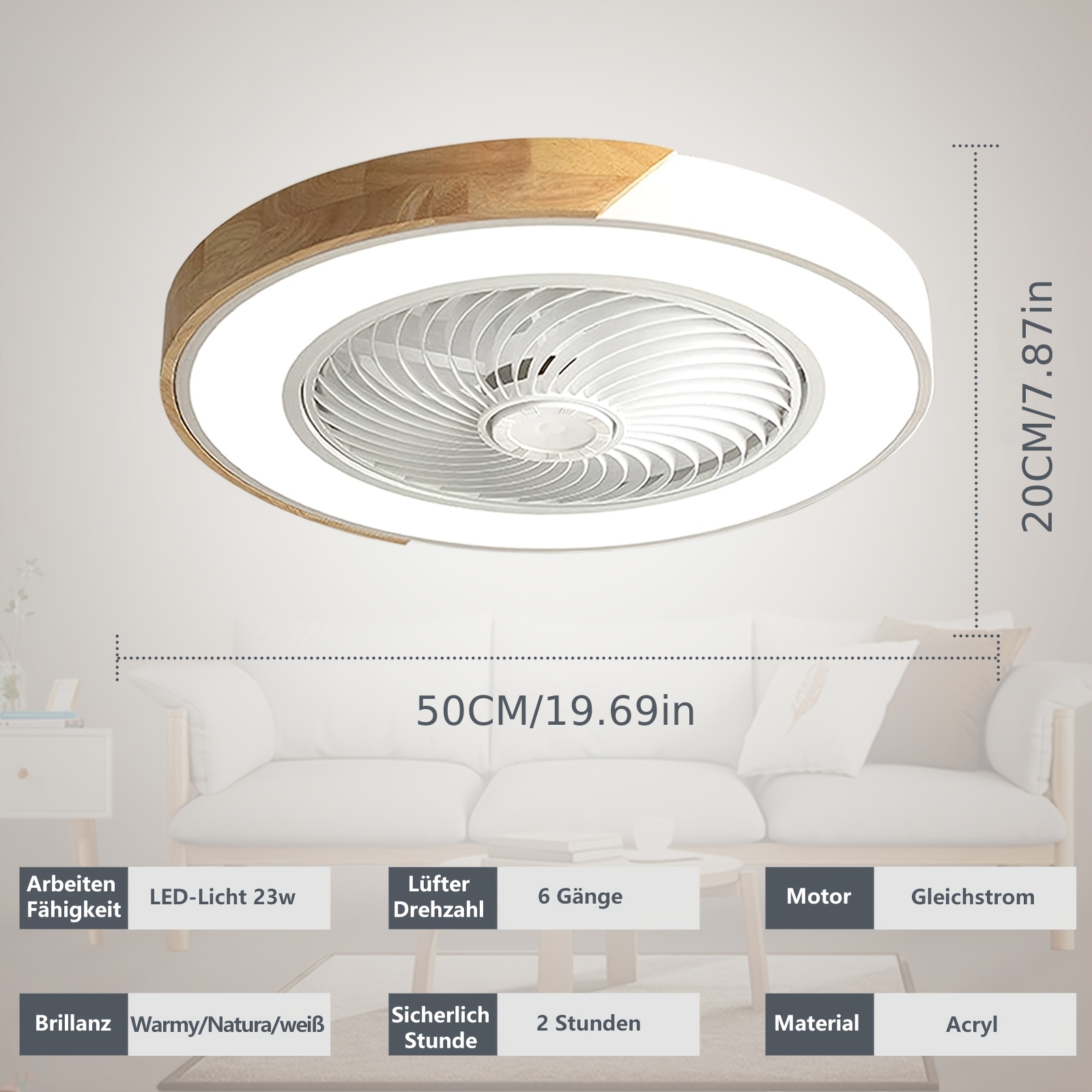 Image of Ceiling Fans With Lights, Led Ceiling Light With Fan Remote Control Fan Ceiling Light Invisible Lamp For Dining Room Living Room Bedroom