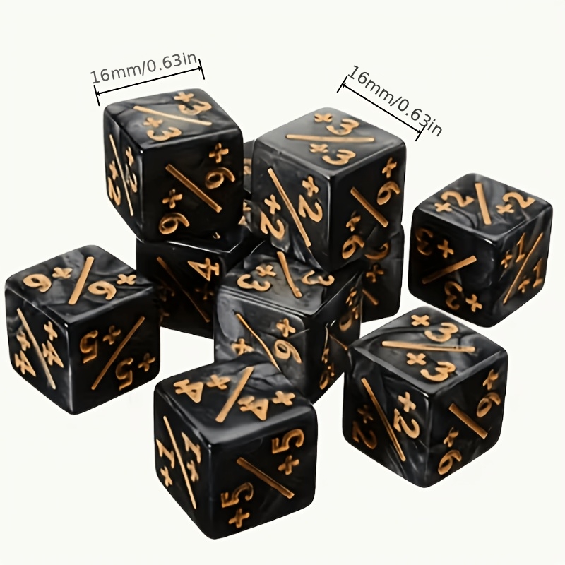Pearlescent Black Dice Counter, Gaming Accessory