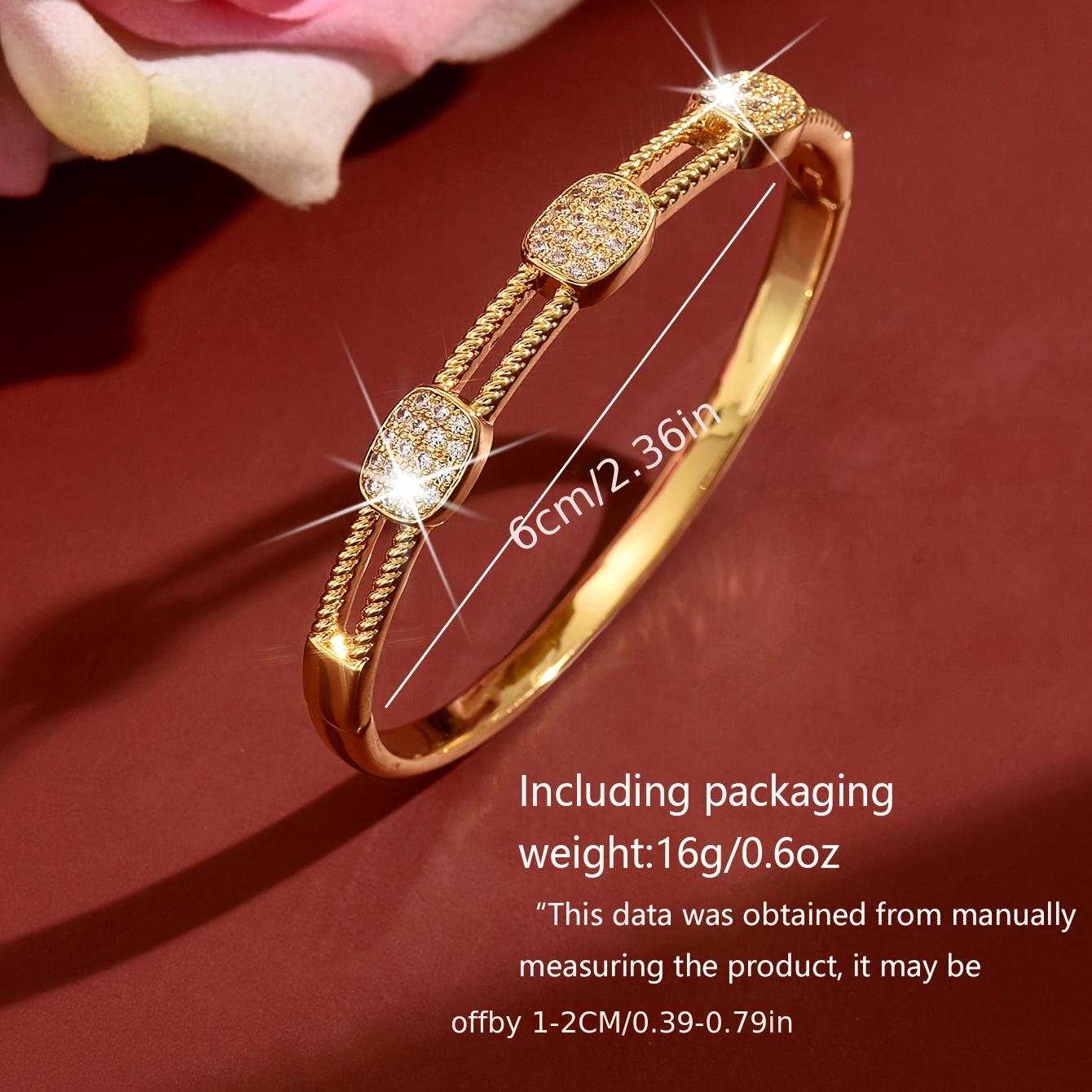Women's Rhinestone Bracelet, French-Style Elegant Design