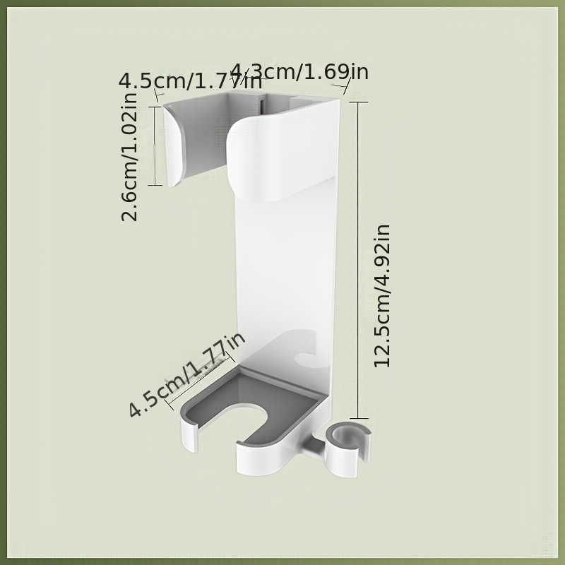TEMU Bathroom Shelf For Curling Iron, Hair Dryer, Electric Toothbrush, And Organizer, Wall-mounted Hairdressing Tool Storage Rack, Space-saving, Safe