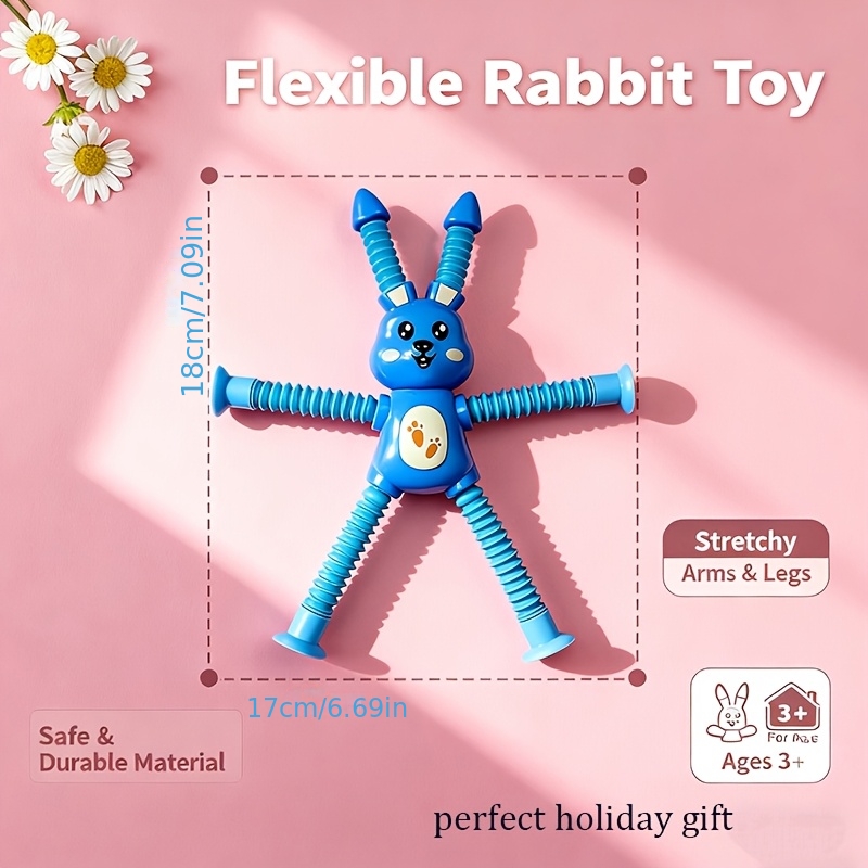 Stretchable Easter Bunny Pulling Tube Toy