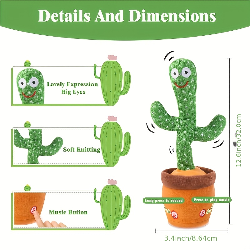 cactus dansant peluche cactus parlant enregistrement - Temu Canada