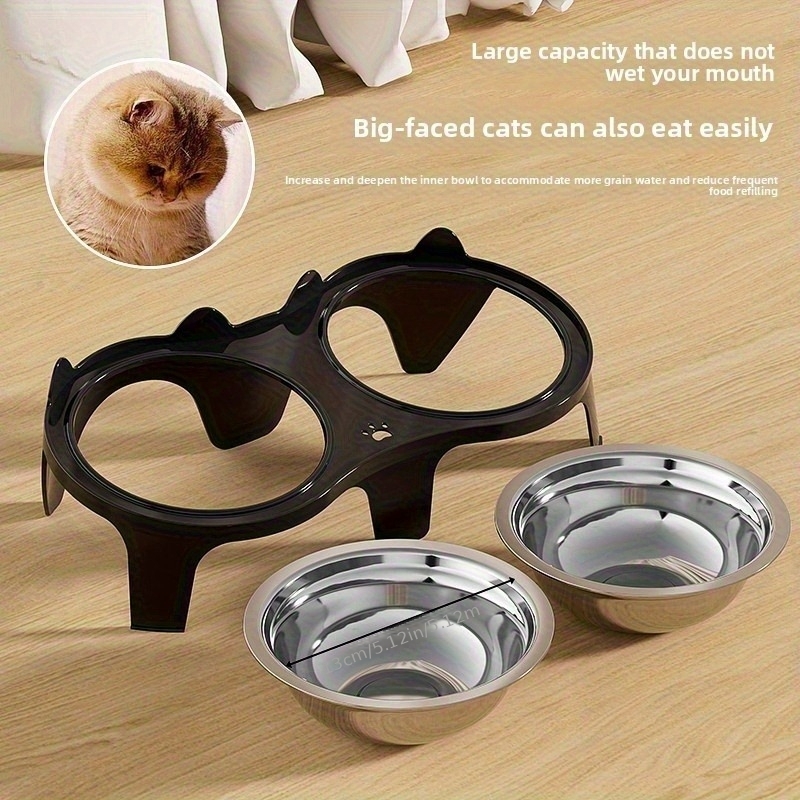2026 New Anti-Tilt Pet Bowl with Neck-Protecting Design