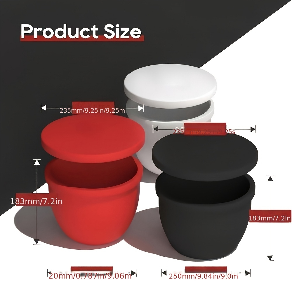 TEMU 3pcs 5-quart Tilting Head Mixer Silicone Mixing Bowl Inner Lining Set, Leak-proof And Sealed, Replaceable Food-grade Silicone Bowl