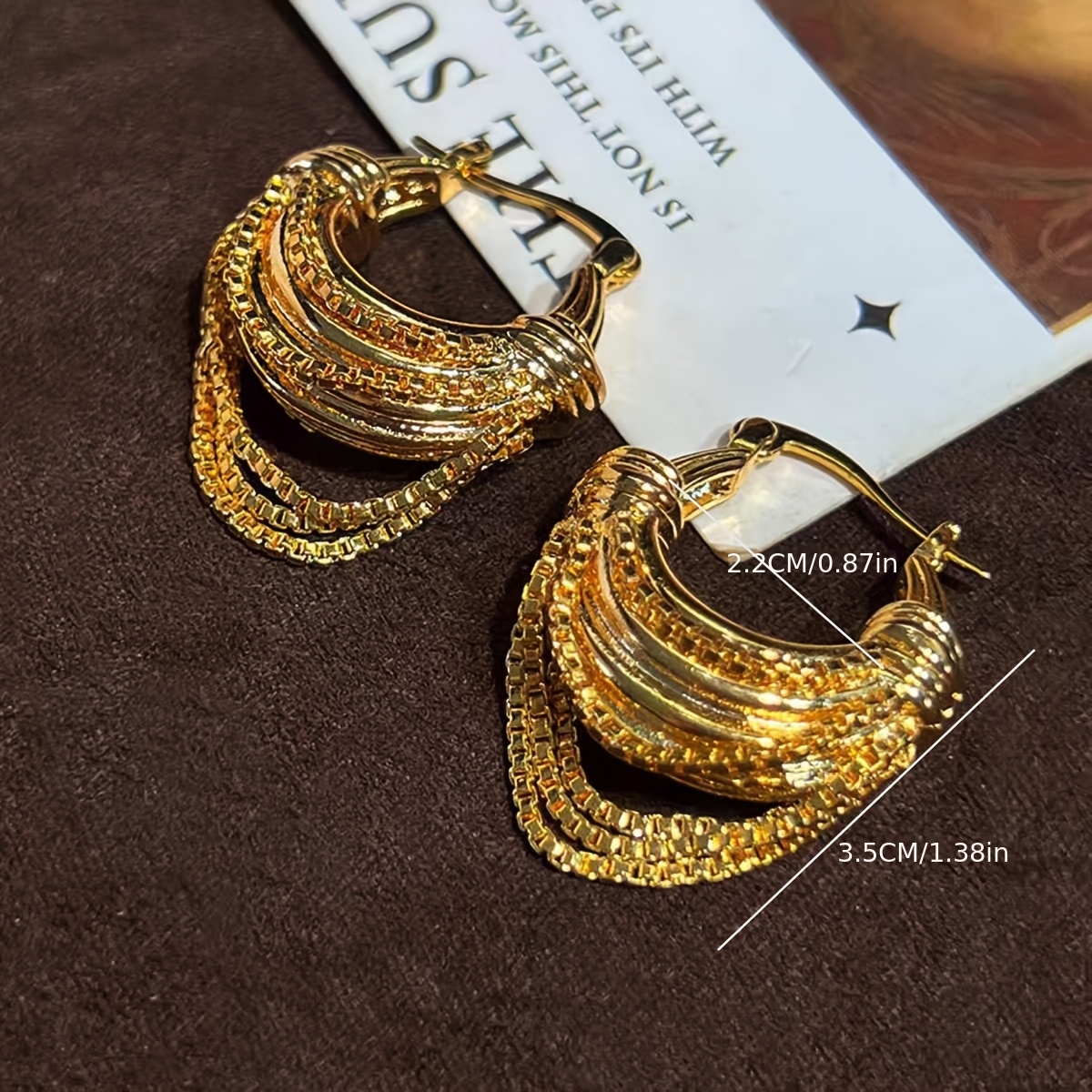 Women's Retro Metal Tassel Chain Exaggerated Ear Hooks