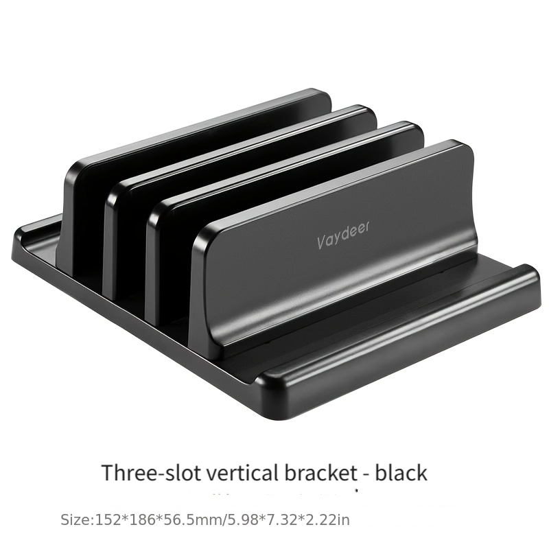 TEMU Vaydeer 2-Slot, 3-Slot Vertikaler Laptop Ständer aus hochwertigem ABS-Kunststoff, Design, platzsparender, verstellbarer Schreibtisch-Organizer