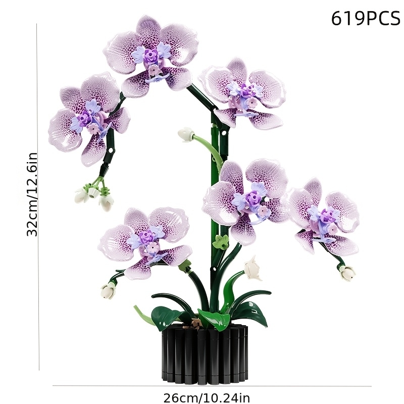 Image of Back-to-school Gifts, Educational Buildable Flower Building Block Models, Moc Desktop Ornaments, Holiday & Birthday Gift Toys For Christmas, Mother's Day, Valentine's Day And Other Occasions