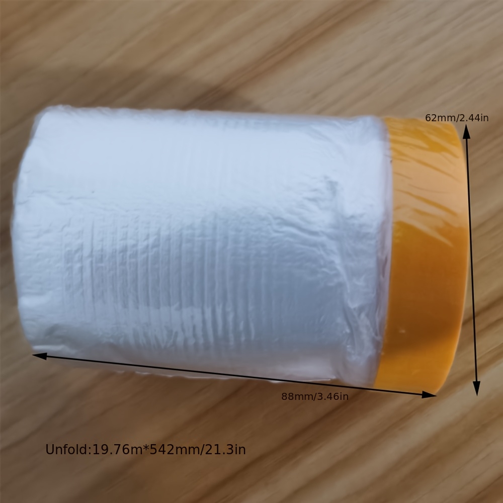 1/2 Roll 15/20 Meters Long Disposable Transparent Decoration Dustproof Masking Film Is Suitable For Paint Protective Film Furniture Dust Cover Protective Film, Decoration Dustproof Film Tape