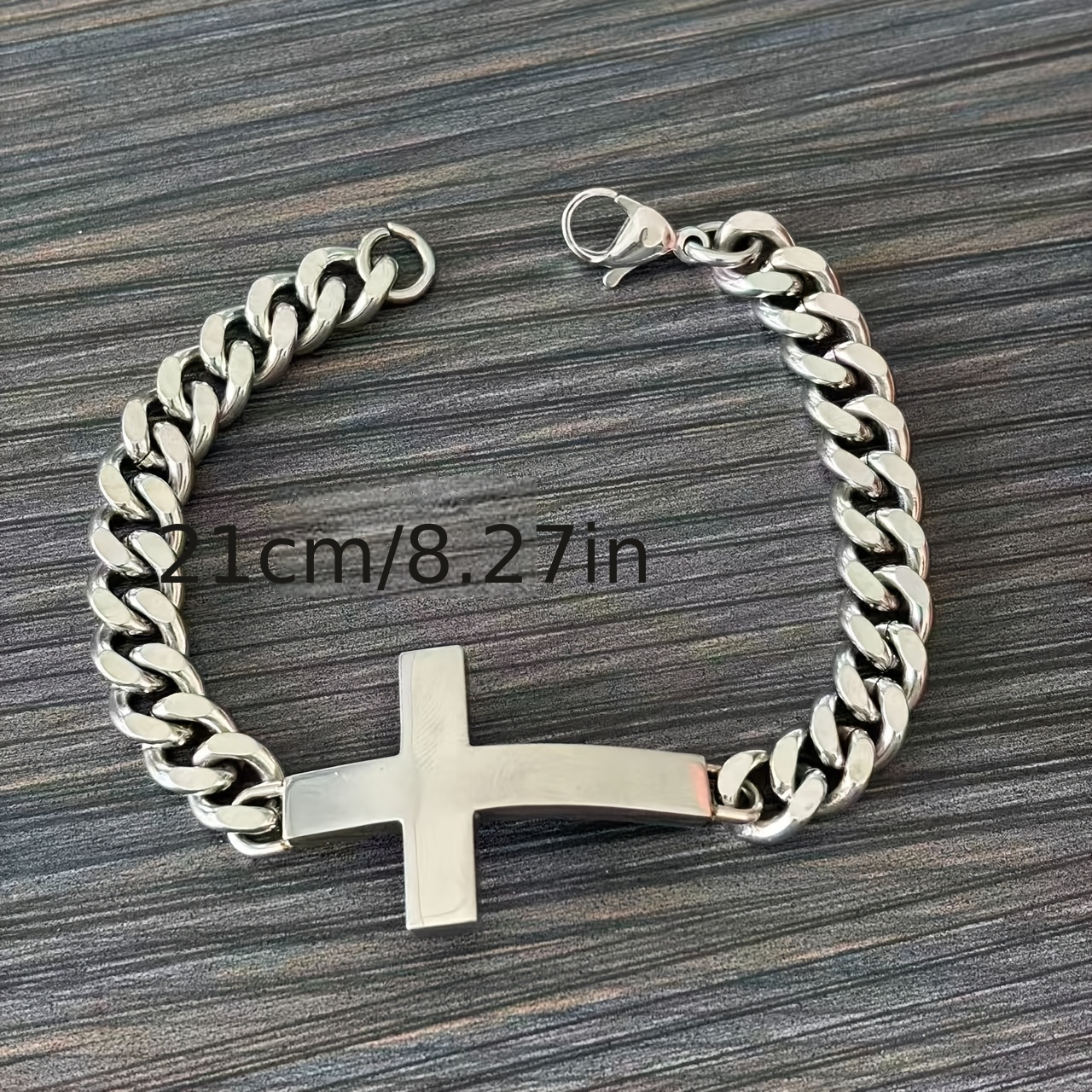Fashion Stainless Steel Playing Card Cross Stitching Bracelet