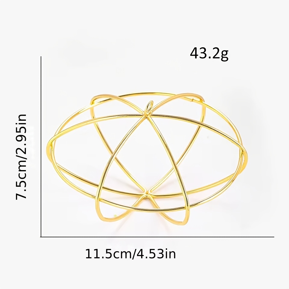 TEMU Pièce de rechange géométrique en métal pour attrape-soleil en cristal, carillon éolien, pendentif 3D d'effet magique, décoration de mariage pour