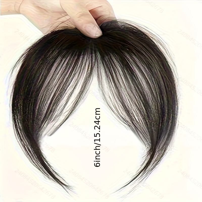 stylish clip in bang wig synthetic fiber natural look no   needed   everyday styling and forehead coverage wavy style suitable for all   details 2